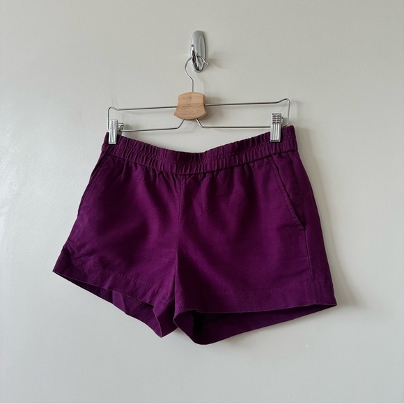 J.CREW -Plum Cotton Shorts (Size:4) - Picture 3 of 5